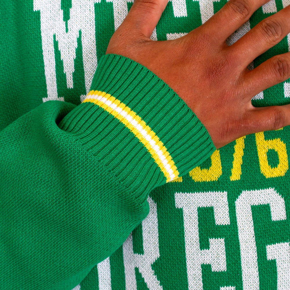 1876, Green, Pullover, Cotton Blend, Men, Unisex, U-Scape, Renew, Vintage, 9.0 ounce, Stripe, Sweater, 941644